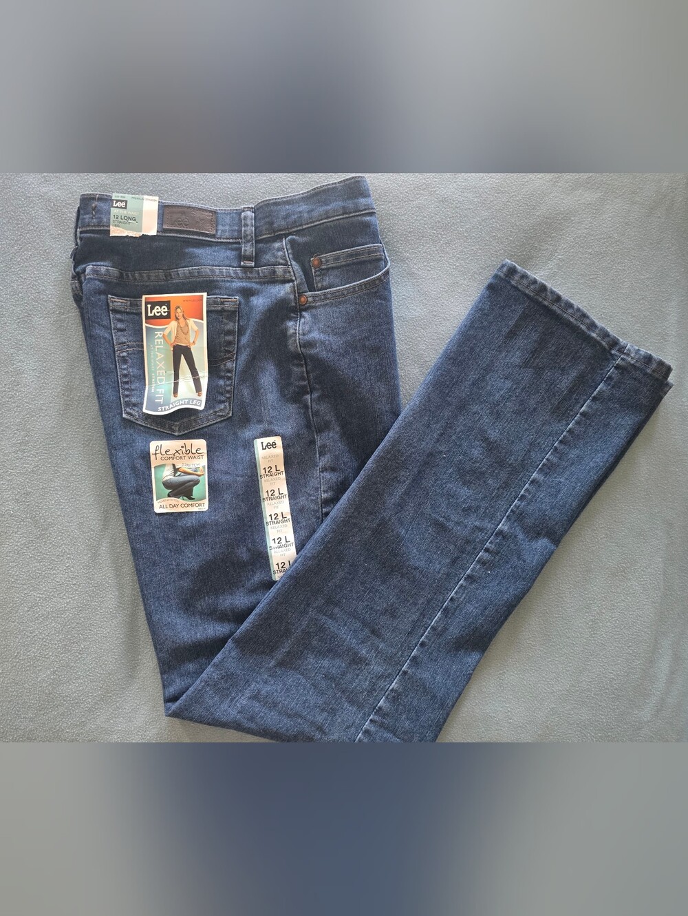 Women's Classic Dark Blue Straight-Leg Jeans